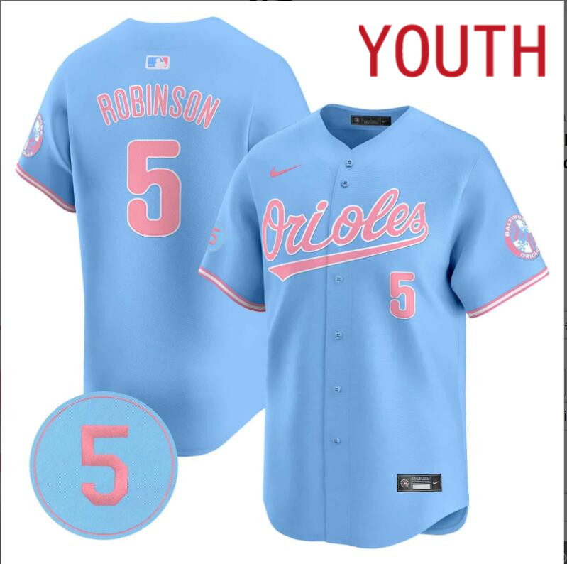 Youth Baltimore Orioles #5 Robinson blue 2024 Nike MLB jersey->youth nfl jersey->Youth Jersey